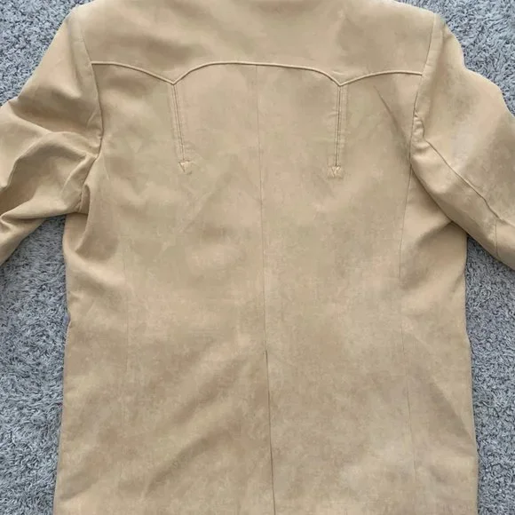 Super Cool Vintage Suede-ish Western Jacket Blazer. Size 46. Jaroun.